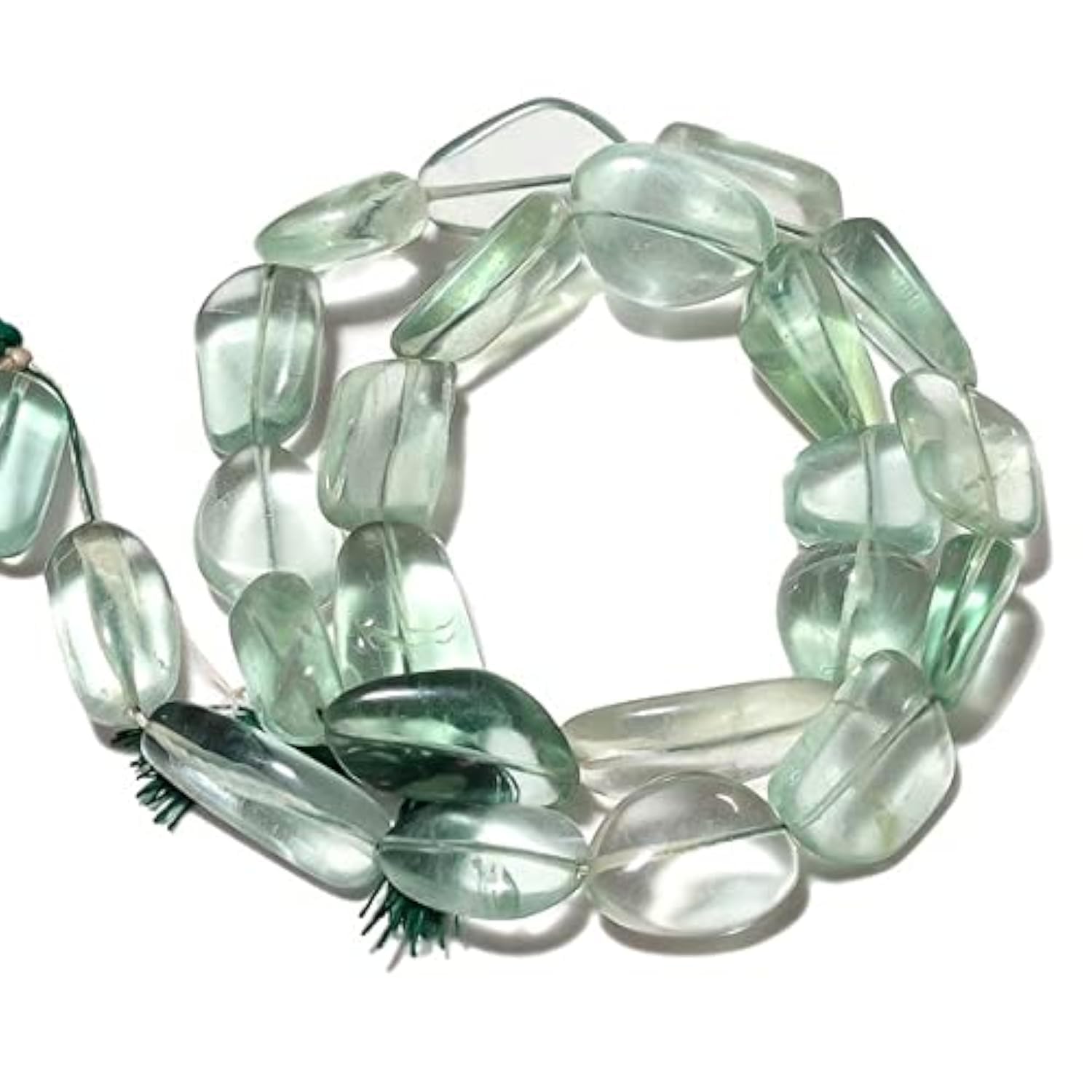 Fluorite bead naturelle haut de gamme en galets de 15 à 22mm pour joaillerie artisanale