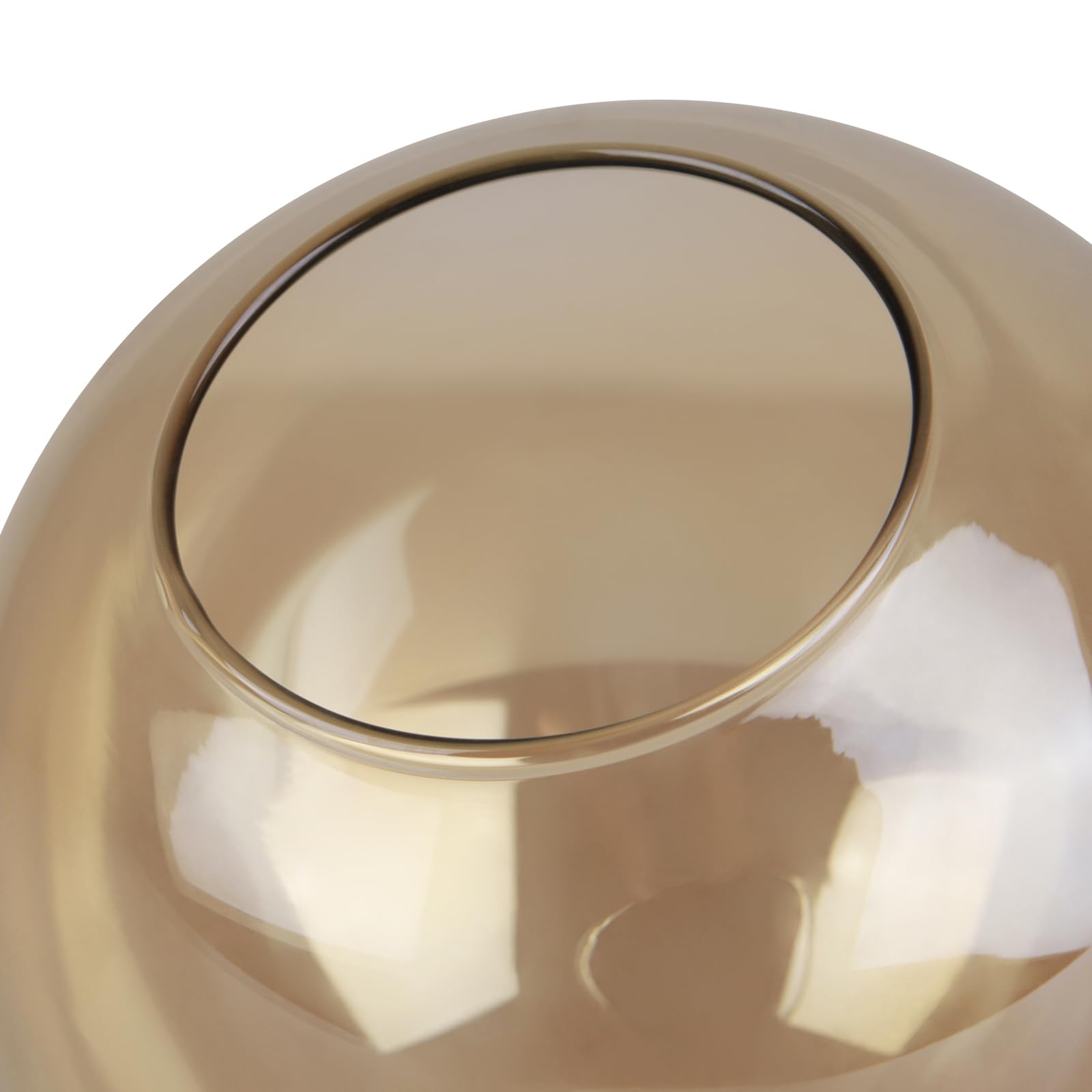 Pantalla de globo de vidrio de repuesto para iluminación, accesorios de vidrio ámbar para luces colgantes, luces de pared y luces de techo, 5.9 pulgadas de diámetro, 2.64 pulgadas de diámetro de 6