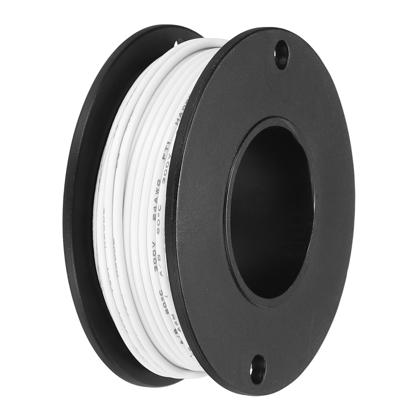 sourcing map 24AWG Stranded PVC Hookup Wire 10M/33ft White, Electrical UL1007 Spool Tinned Copper Wire for Internal Connecting, Marine