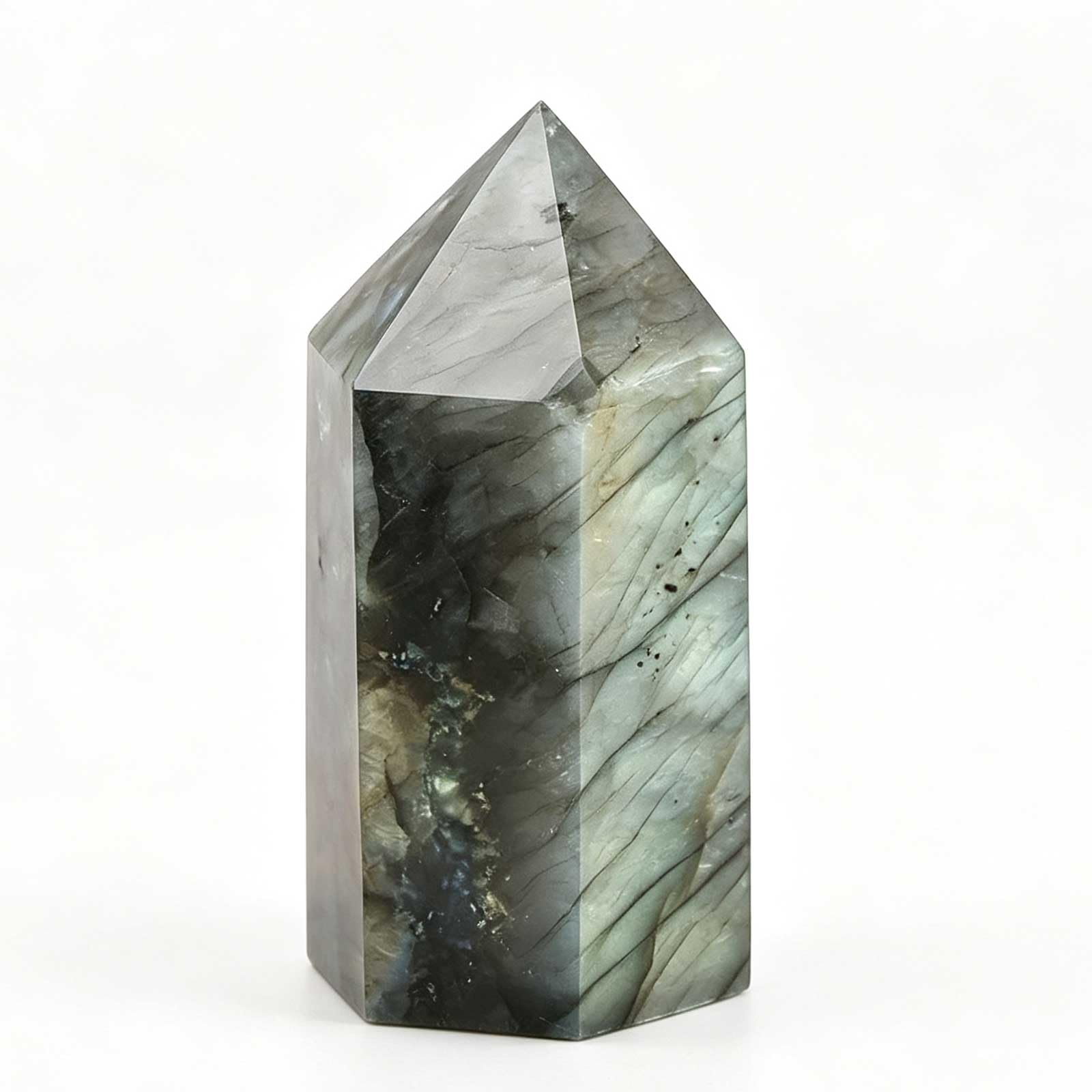 AGSHYWFT Large Labradorite Healing Crystals Wands Point Obelisk 3.9-6.3"