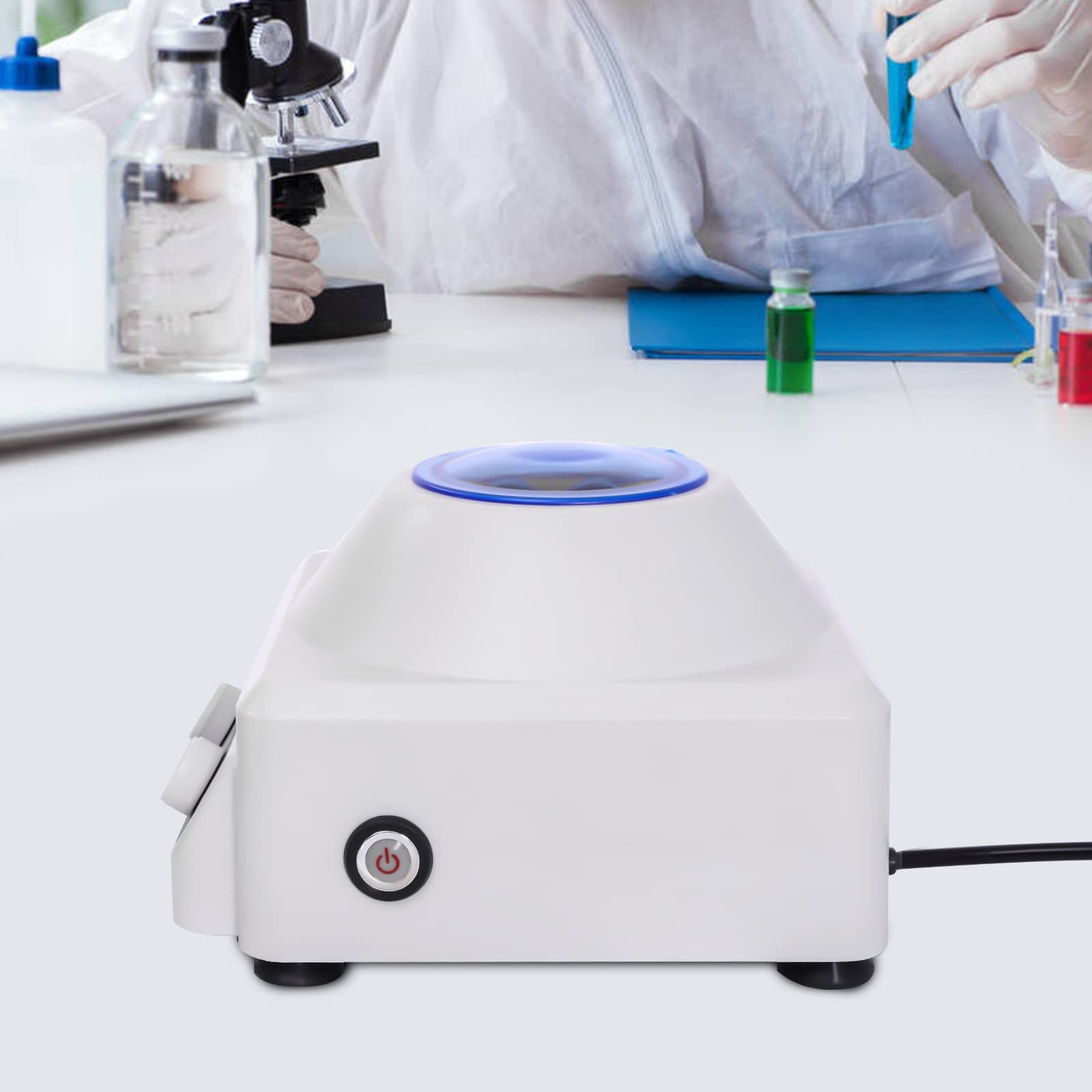 Centrifugadora eléctrica de escritorio LCD digital 10 ml x 6 rotores velocidad ajustable para laboratorio