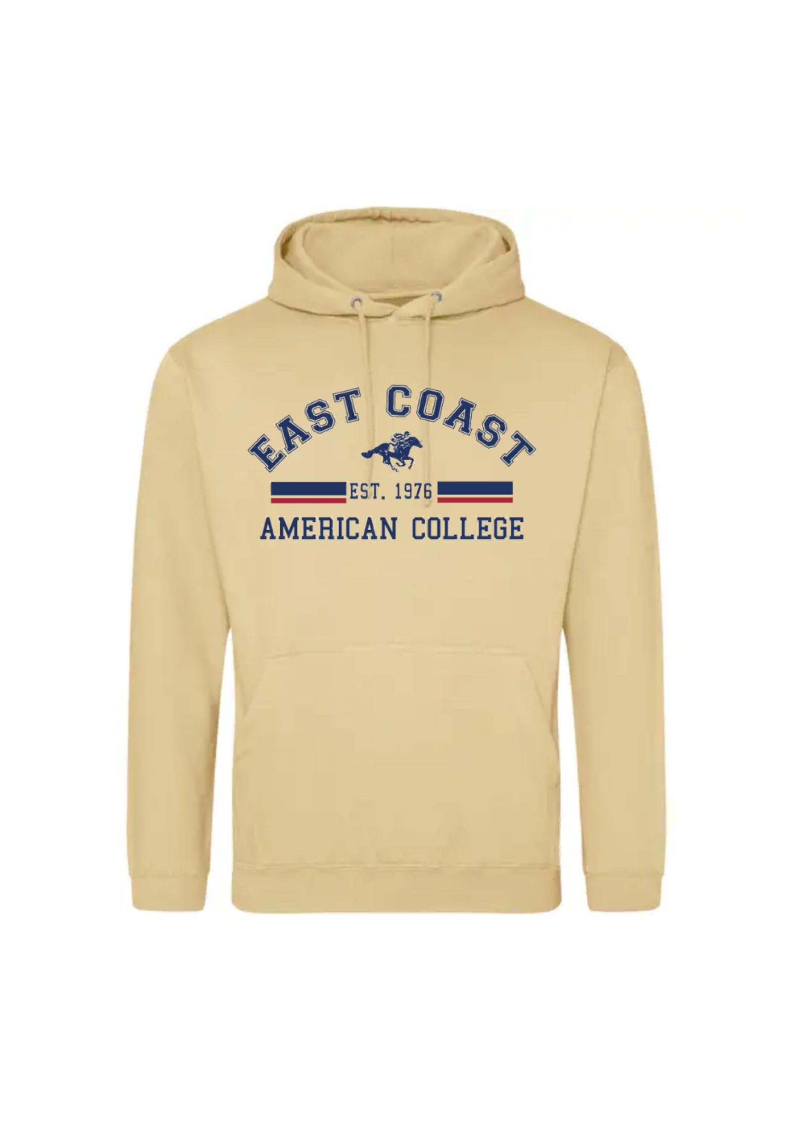 AMERICAN COLLEGE USA Bluza z kapturem sweter z nadrukiem ciepłe ubrania mieszane mężczyźni i kobiety na co dzień model ACSCW2 beżowy M, beżowy, M