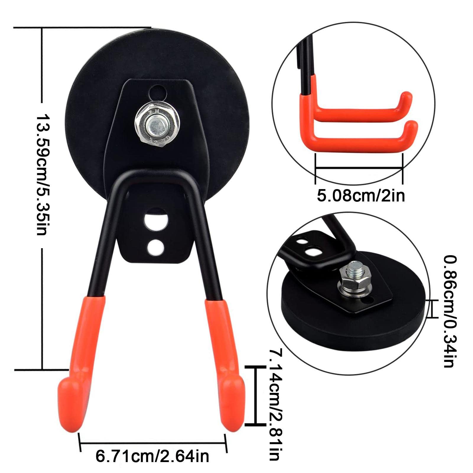 2 Ganci Magnetici Forti Per Cappotti, Utensili, Cucina - Per Superfici Metalliche, Casa, Garage, Camper