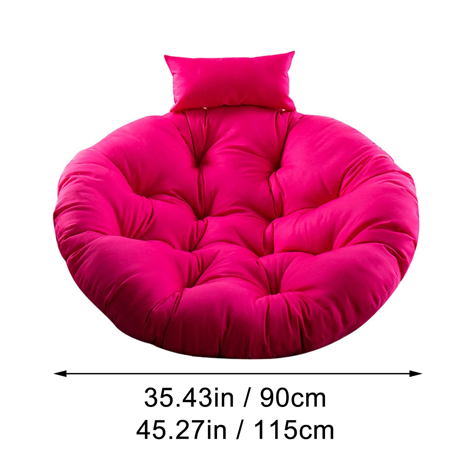 Ersatz-Eierstuhlkissen-Set mit Kopfkissen, bequeme Hängesesselkissen für Drehstuhl, Schaukelkorb, Sitz, 115 cm, Rot B