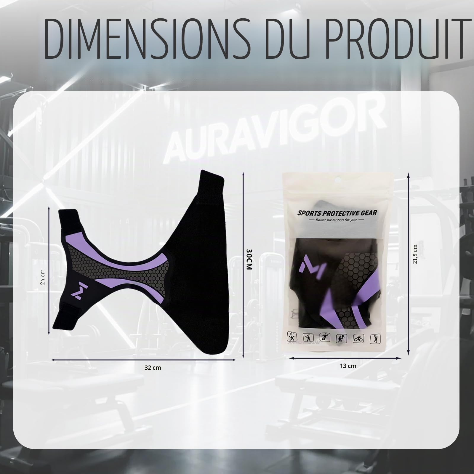 Lot de 2 chevillères de sport - Support élastique en nylon respirant avec double bande réglable en U - Unisexe pour course, football, fitness, récupération articulaire (taille unique noir +