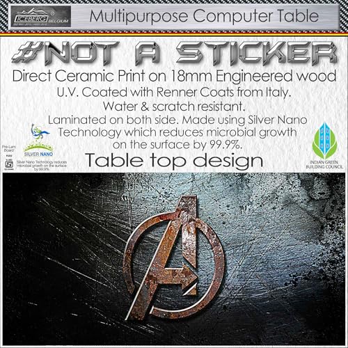 Image of Xtreme PRO Direct Theme Printed Computer Desk for Gaming, Work & Study. Large for PC, Dual Monitors, iMac, and Laptops. Metal & Engineered Wood. Black Stand Desk. 4 Feet-XPB4 (XPB425-CT-109)