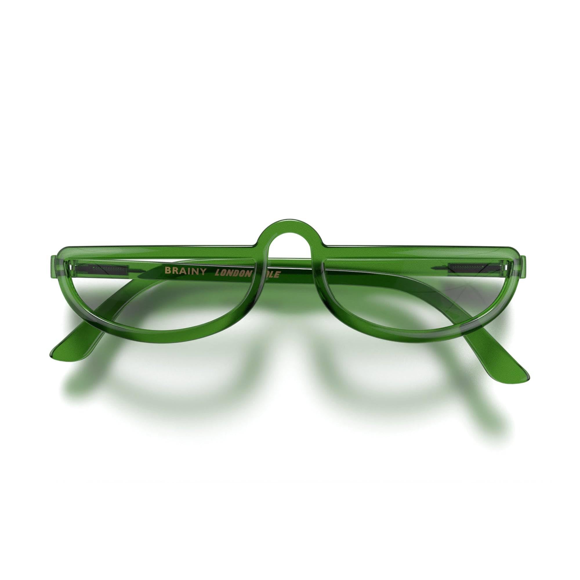 LONDON MOLE® Brainy reading glasses | Cool half moon shaped readers | Unisex | Spring hinges