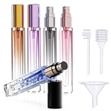 5PCS 10ml Glass Refillable Travel Perfume Atomizer Bottles&comma;Mini Empty Cologne Spray Bottle&comma;Pocket Size Sprayer Portable for Travel and Sample Container Toiletries Dispenser