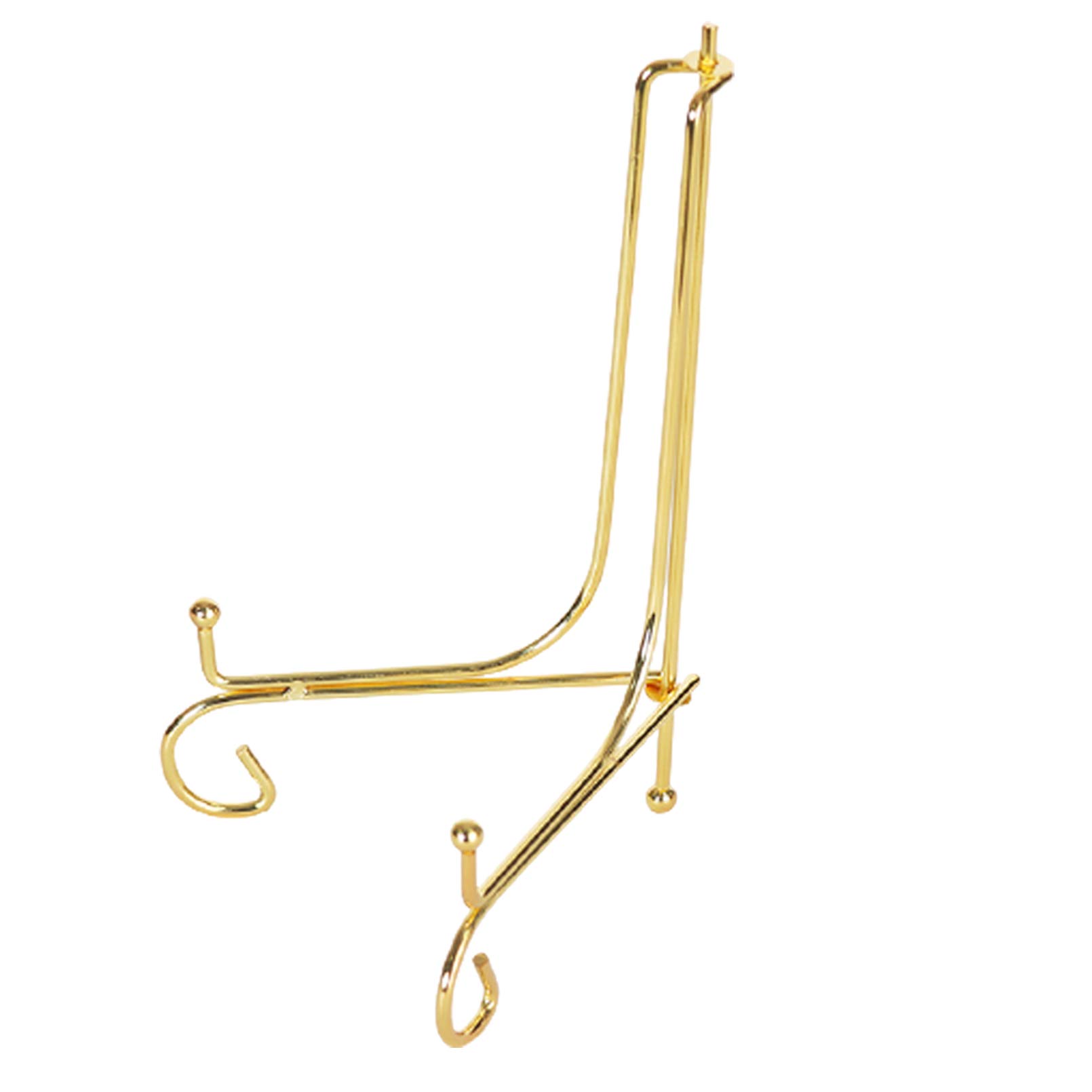 MYUYEE Iron Display Stand,Iron Easel Plate Display Photo Holder Stand,Photo Holder Stand,For Displays Picture Frames,Cookbooks,Home Decoration,Office,1Pcs (Gold 18Inch)