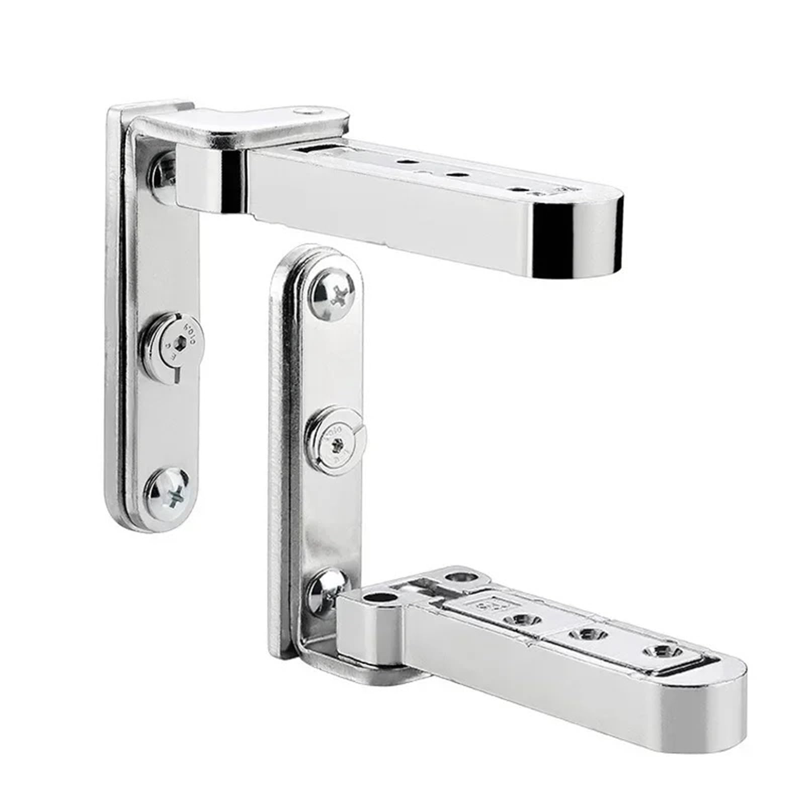 Kdhcvkz Sliver 2Pcs Adjustable Zinc Alloy Invisible Door Hinges(Sliver)