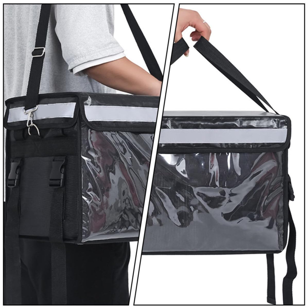 SHERCHPRY Isolierte Lebensmittelisolierungsbox 32l mit Wasserdichtem Oxford Stoff und Aluminiumfolie Robuste Thermobox für Lieferservice und Camping Am Strand