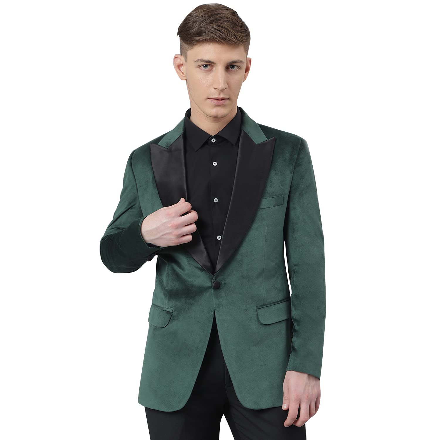 Mr ButtonMen Velvet Solid Blazer Regular