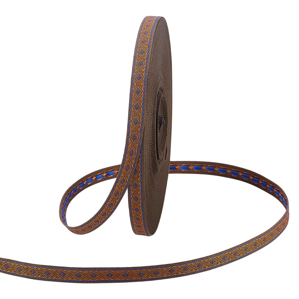 Ruban brodé en polyester orange pour personnaliser votre décoration d'intérieur rétro