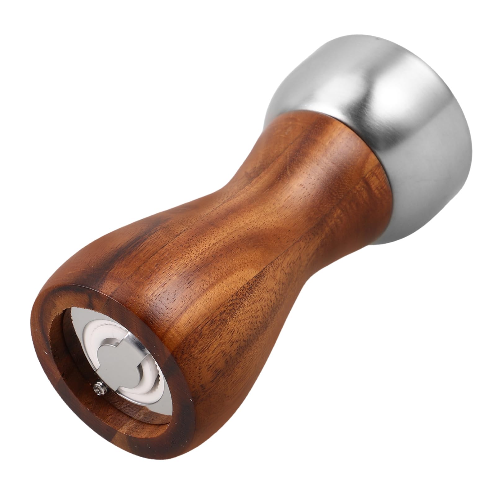 Wakauto Hand Crank Pepper Mill Wooden Grinder with Precision Ceramic Core for Manual Grinding for Versatile Kitchen Tool for Culinary Enthusiasts