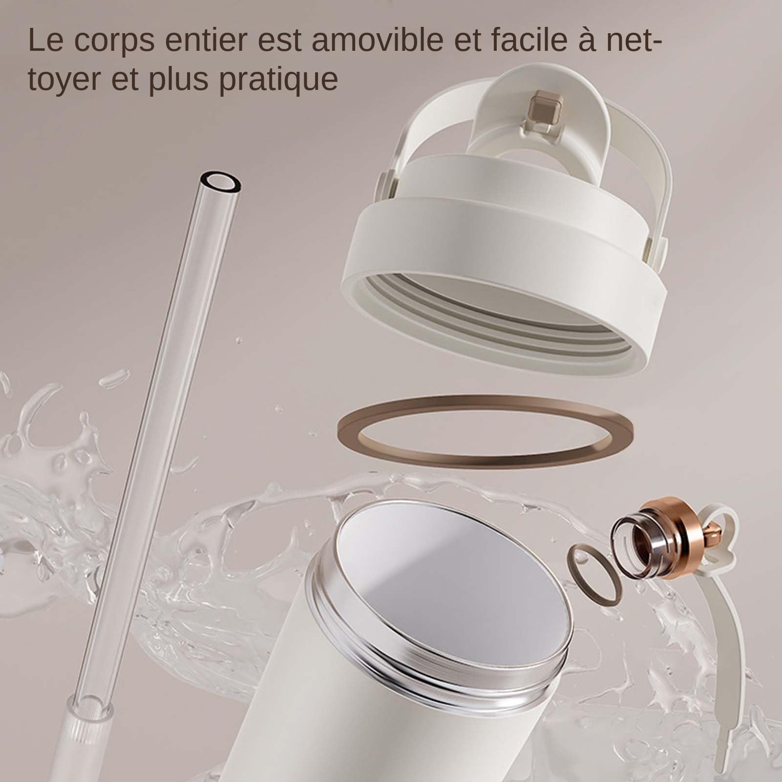 Borraccia Termica Con Cannuccia Tumbler Termico 750ml Con Borraccia A