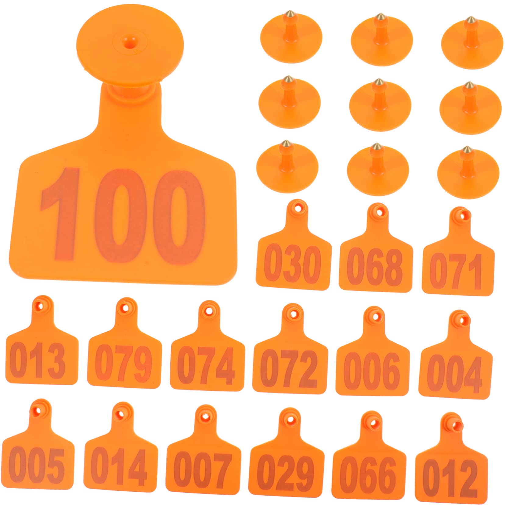 BESPORTBLE Sturdy TPU Livestock Ear Tags 100pcs Animal Ear Tags for Identification Easy on Ears