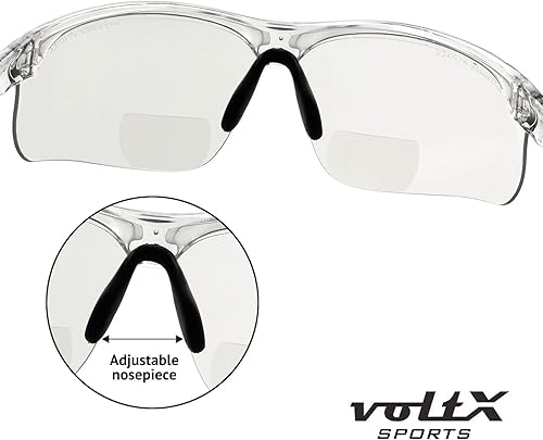 Miniatura 3 de voltX 'Constructor Ultimate' Gafas de seguridad bifocales de lectura (marco transparente, lente amarilla +3.0 dioptrías) Certificado CE EN166FT