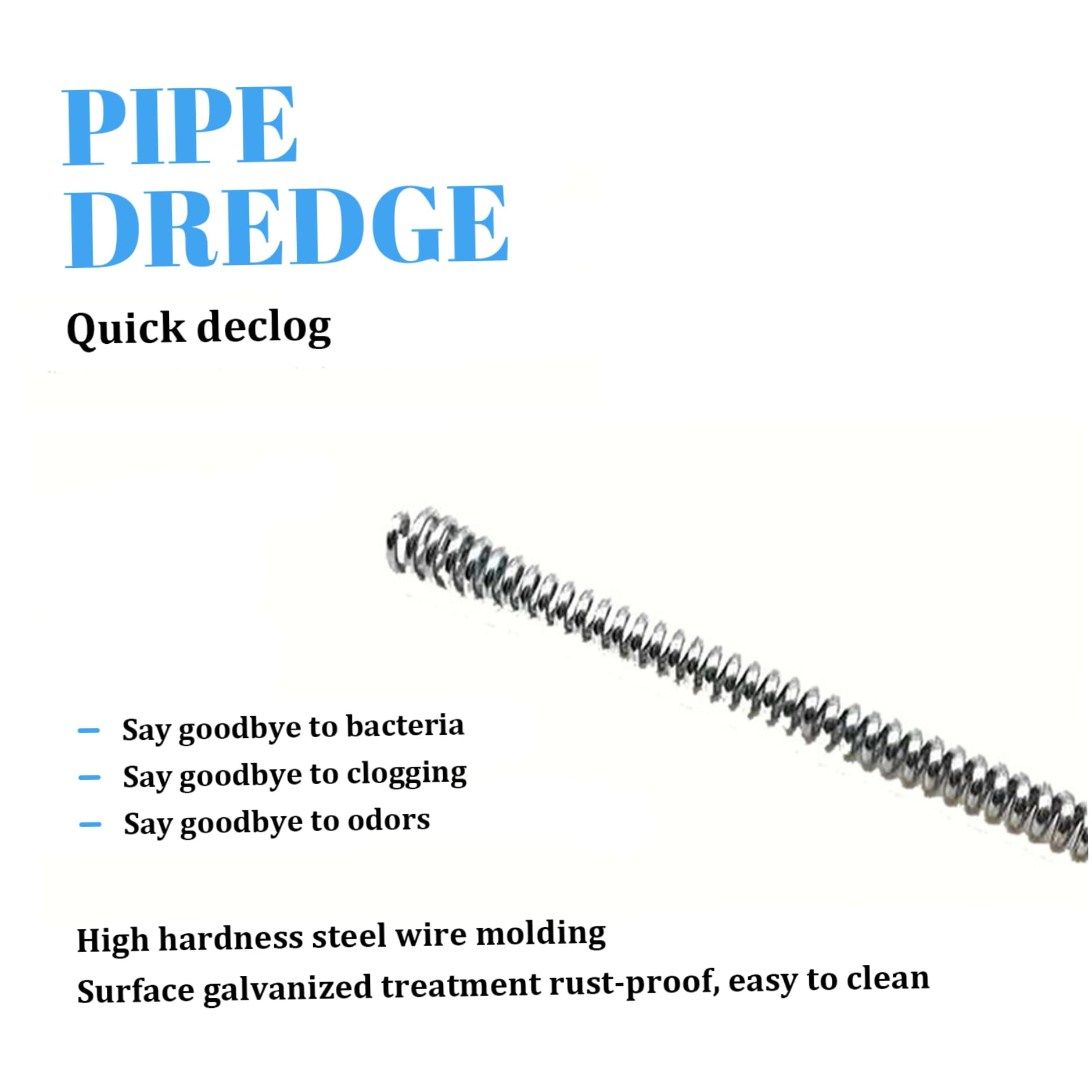 Drain Snake, 10.5ft Flexible & Bendable Drain Snake Hair Drain Clog Remover, Effective Drain Clog Remover for Toilet, Kitchen Sink, Bathroom, Shower, Sewer Sink Drain Clog Remover Shower Drain Clog R