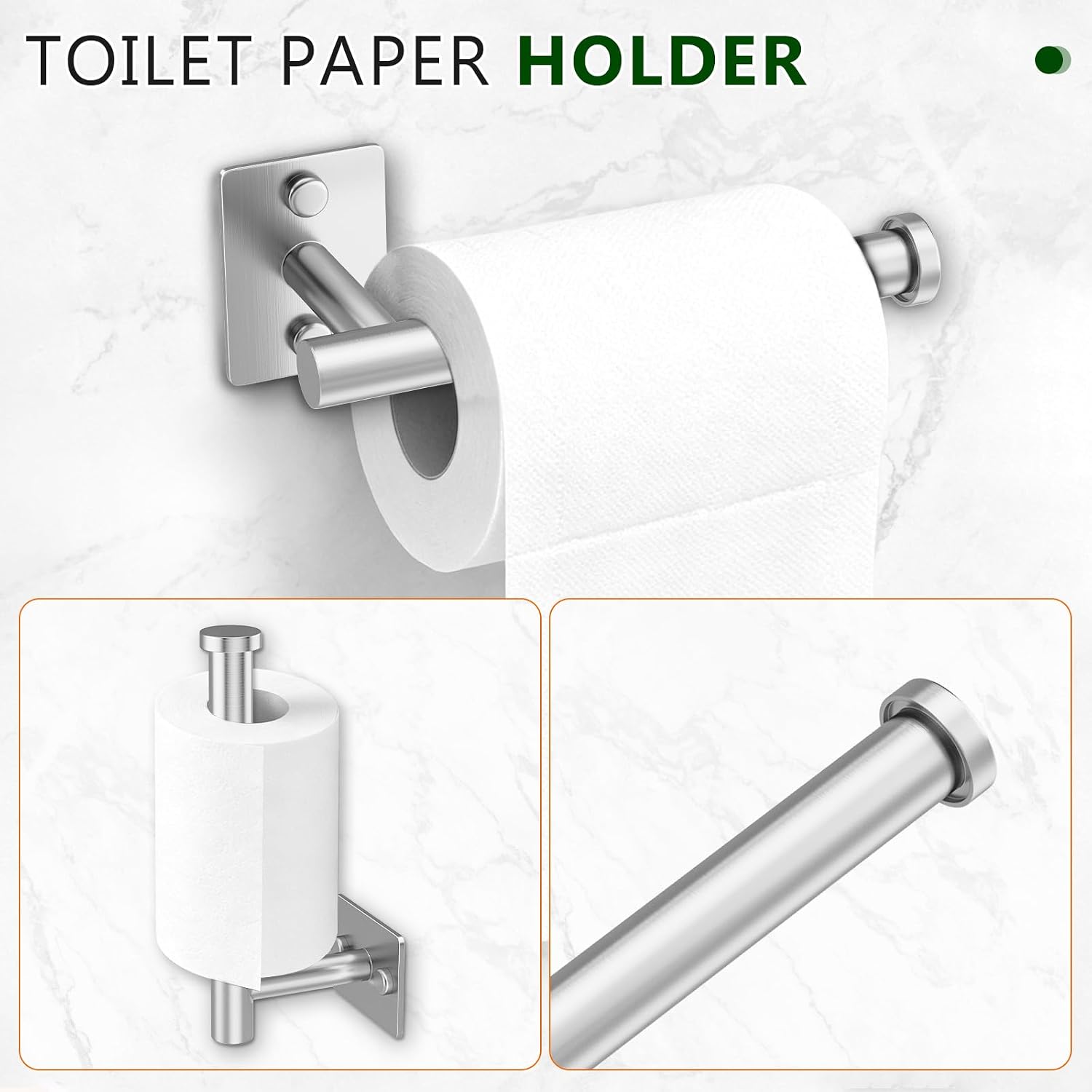 5 Pieces Bathroom Hardware Accessories Set Brushed Nickel Towel Bar Set Stainless Steel Towel Racks for Bathroom,Wall-Mounted 23.6 inch