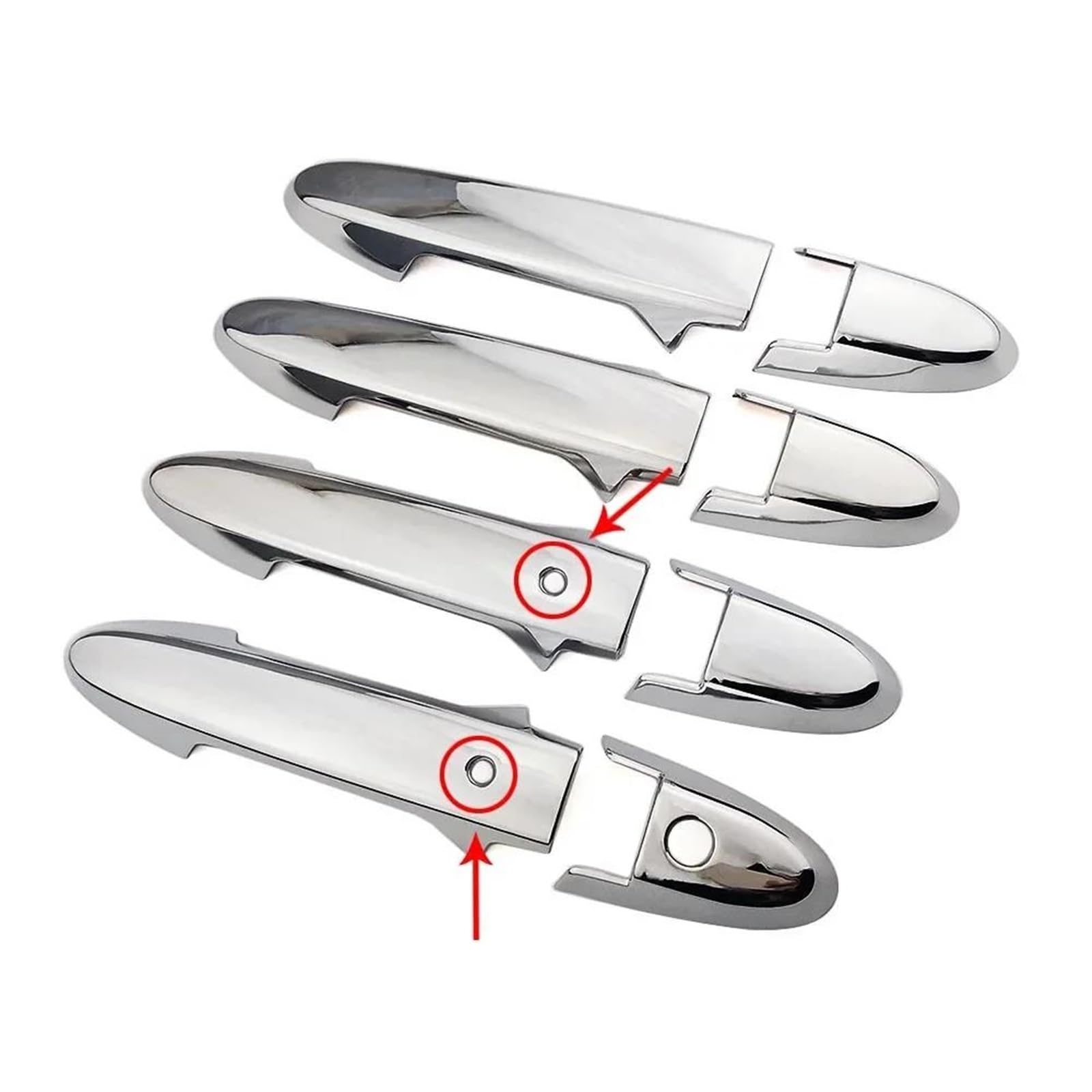 YSDSLS Sleek Door Handle Chrome Door Handle Cover Decoration Trim Protection Sticker Car Part for City GM4 GM5 GM6 2014-2020