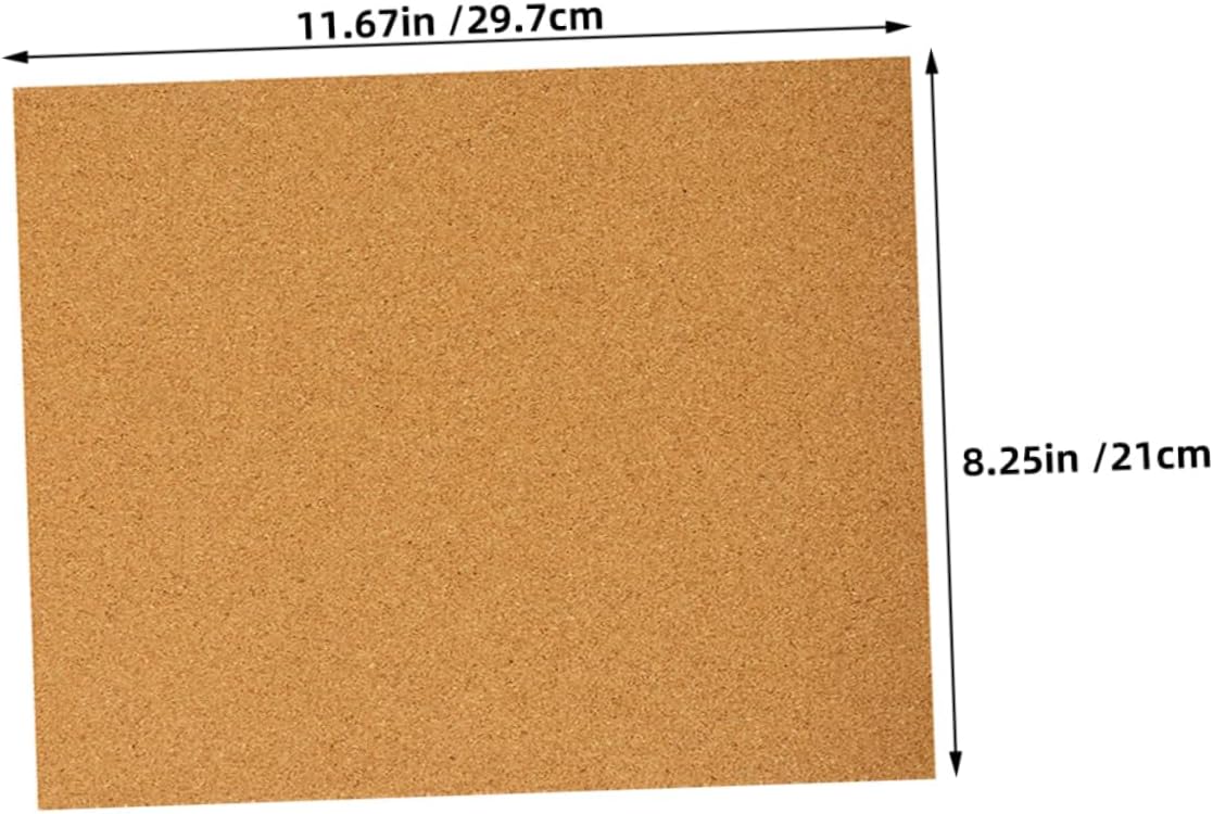5pcs Cork Sound Insulation Panels Decorative Cork Boards Self-Stick Tiles for Wall Decor Office Notice Board Bulletin Decor