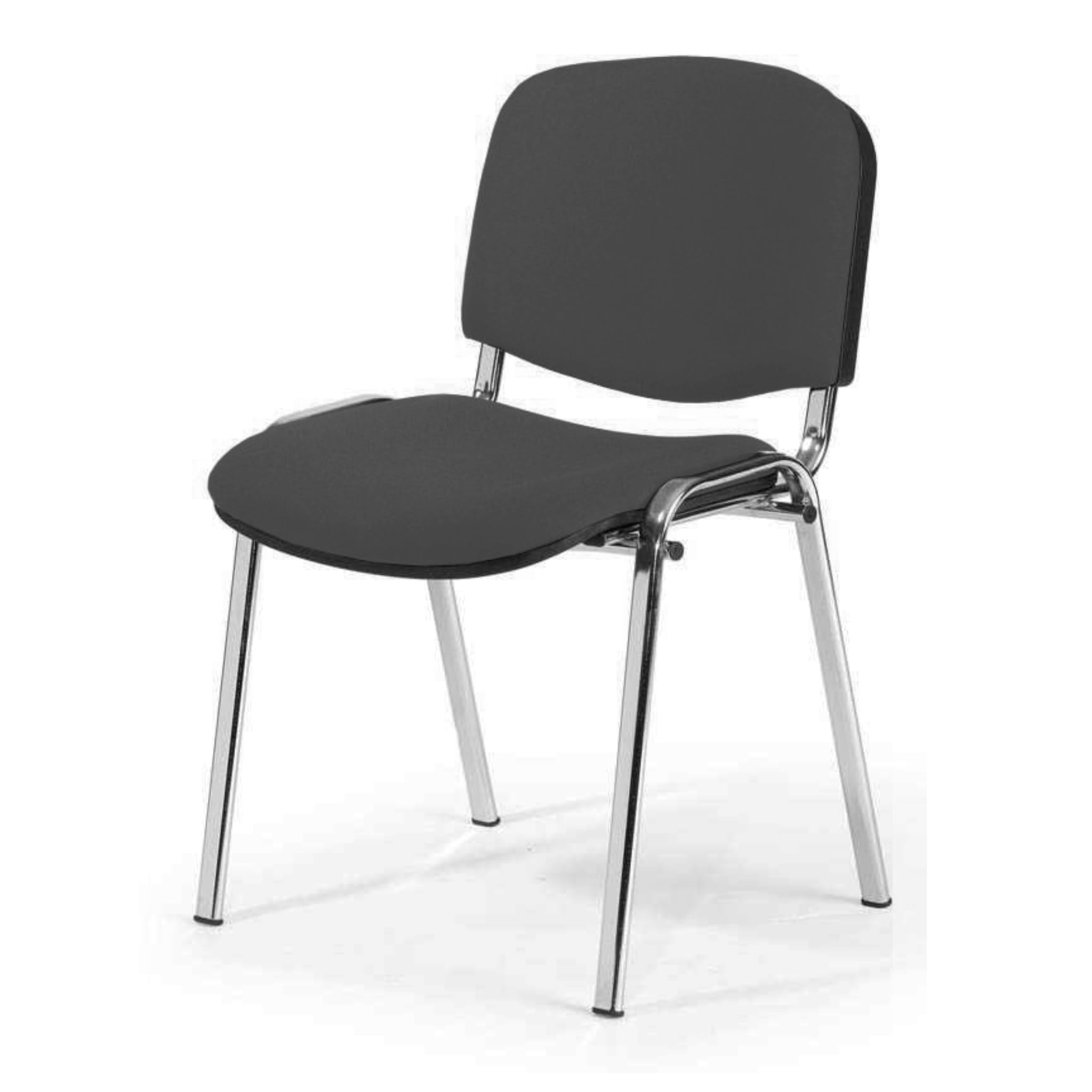 Topsit Chaise Visiteur ISO en métal chromé, Chaise de conférence, Confortable, empilable, avec Assise et Dossier rembourrés