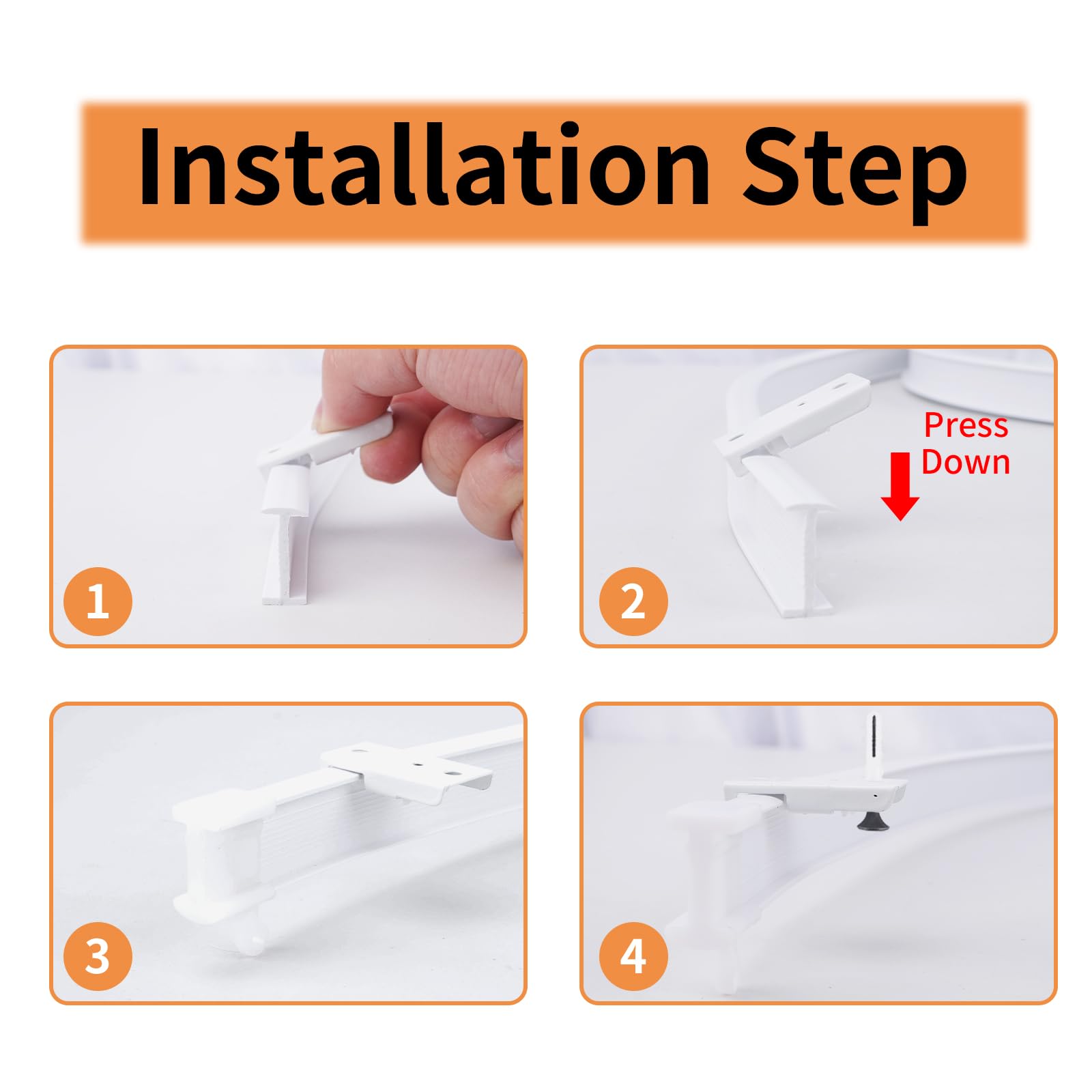 VirtuGro 4M/13FT Ceiling Curtain Track Flexible Bendable Curtain Rail Curved Curtain Tracks and Fittings with S Hooks for Bay Window Room Divider - Image 4