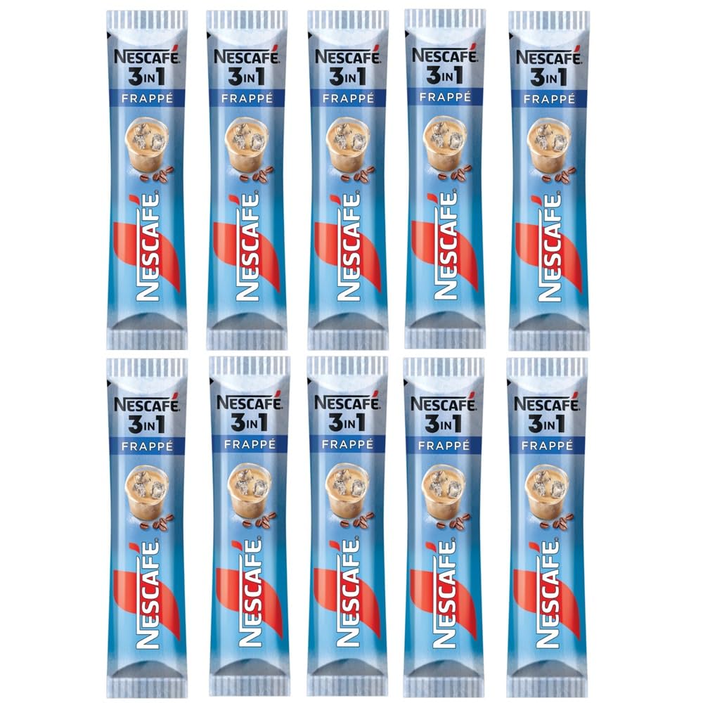 Paquete de 24 sobres de café instantáneo Frappé Sticks 3 en 1 de NESCAFÉ de 15 g (15 g cada uno) Café - Leche - Azúcar