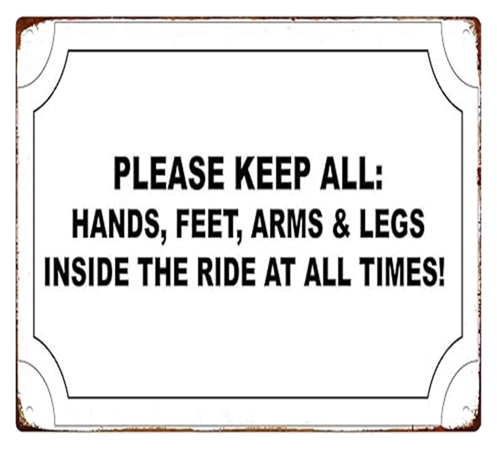 NWPNLXEA Retro Funhouse Sign Metal Wall-Art Humorous Saying for Game Room Man Cave Bar Decor 8 X 12 in