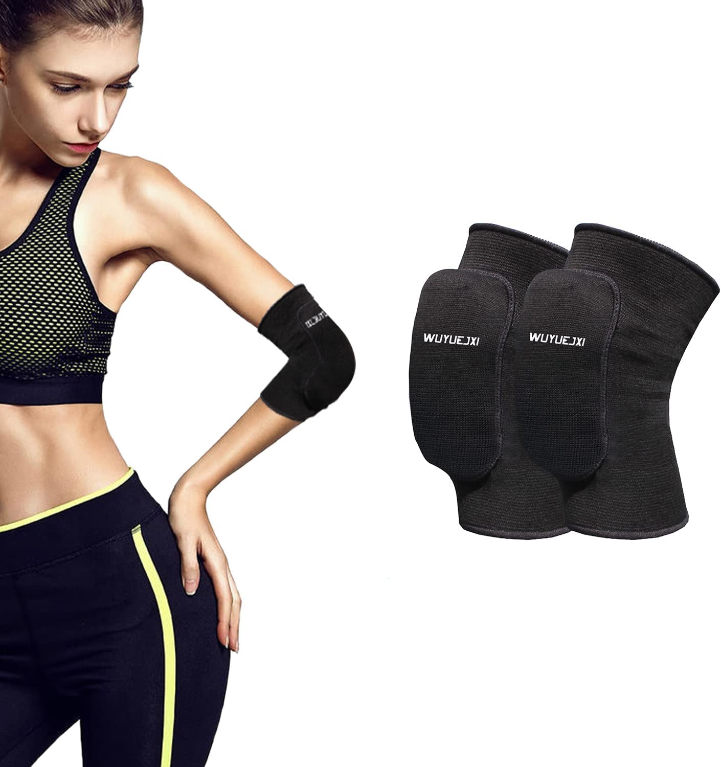 Elbow Pads with Thicken Sponge Padding Breathable Stretchy Cotton Elbow Pads for Kids Child Girls Boys Teens Youth, Elbow Brace for Cycling Crawl Baseball Hockey Volleyball