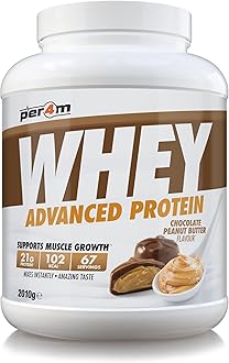 Per4m Whey Protein Powder | High Protein Shake for Muscle Growth & Recovery | Low Sugar Gym Supplement | Sports Nutrition Drink + Amino Acids (2010g, Chocolate Peanut Butter)