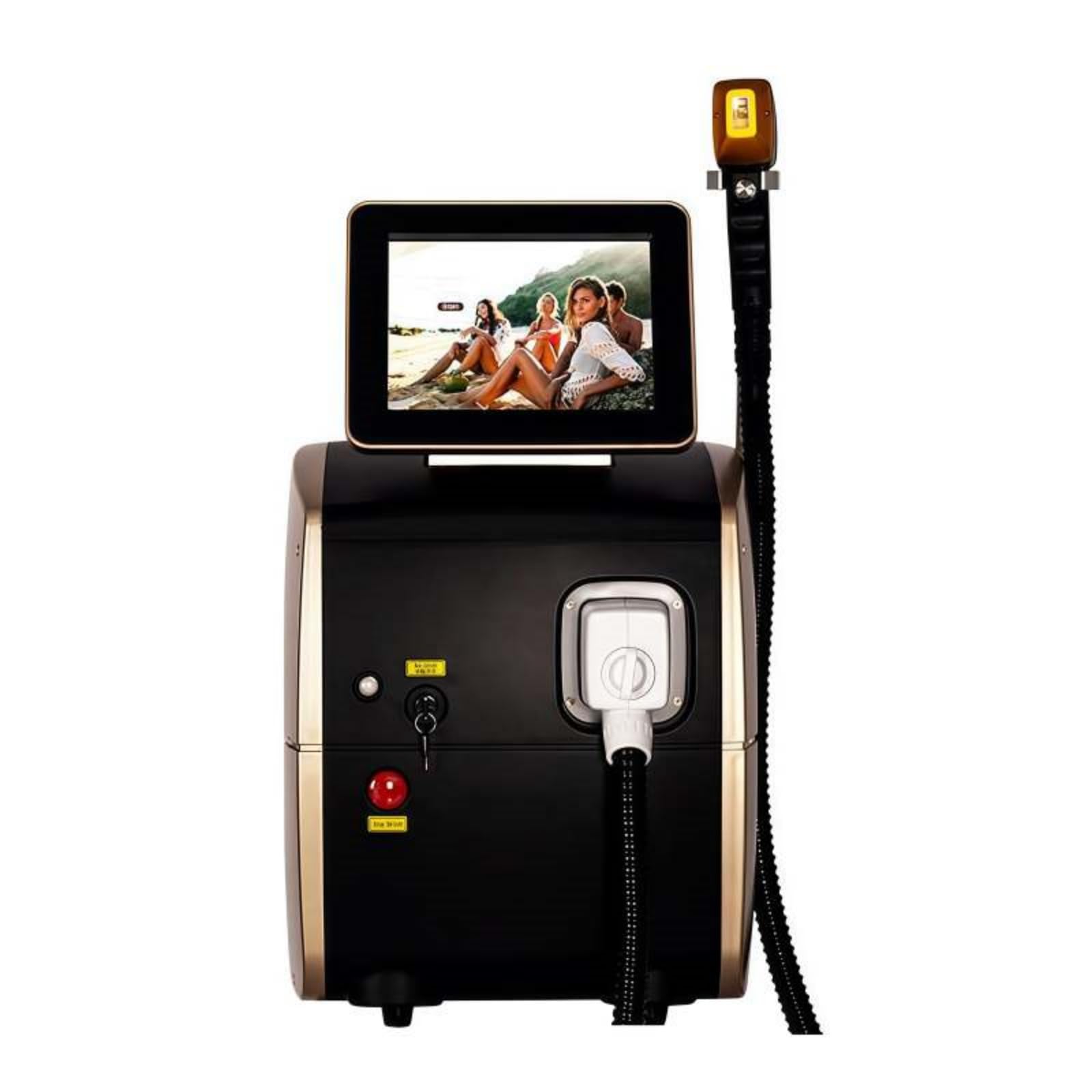 Diodo Laser 755nm 808nm 940nm 1064nm Multi Lunghezze d'onda Remozione del corpo del viso dell'epilatore del laser indolore della testa di raffreddamento della macchina di depilazione