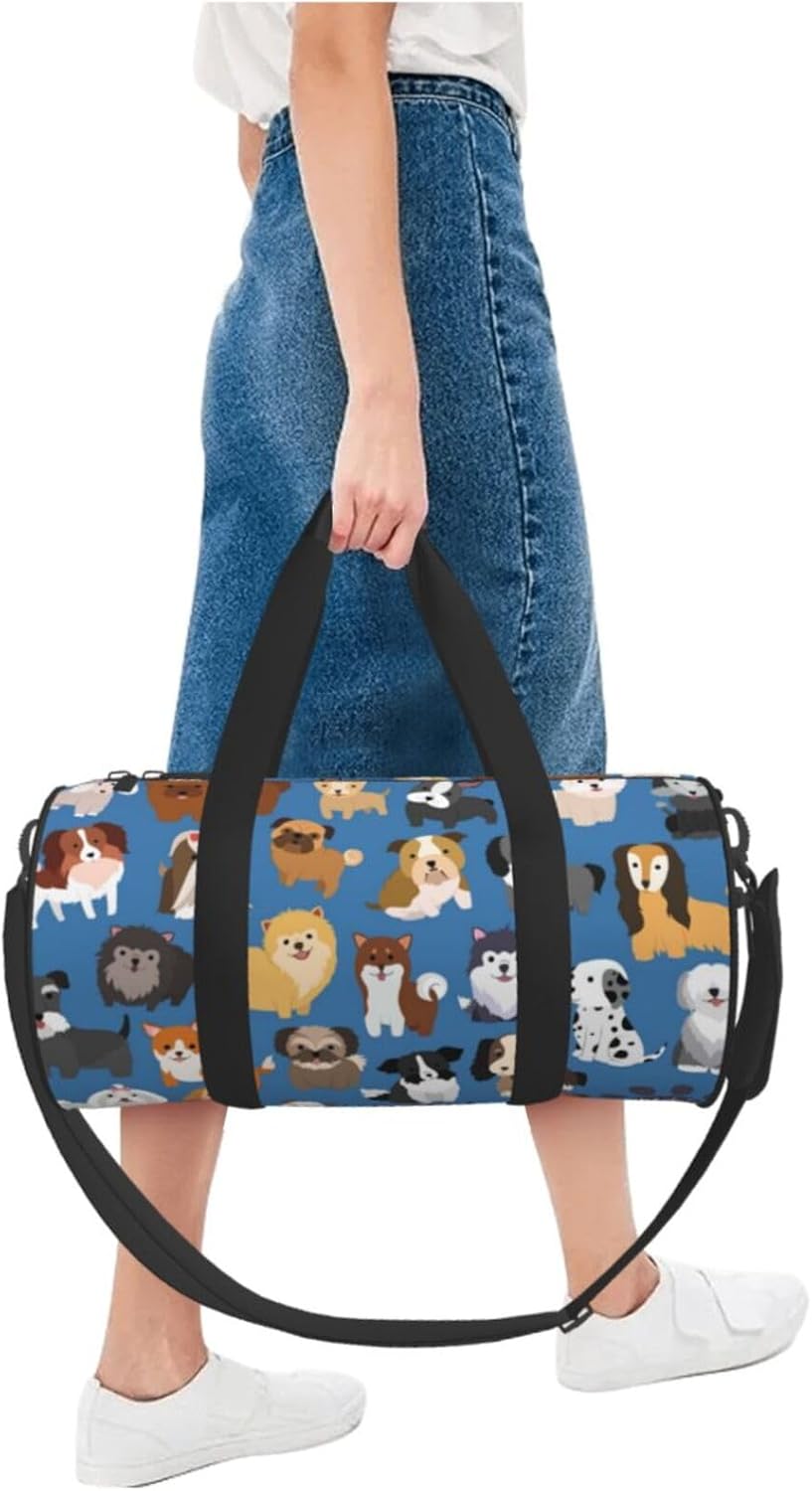 Cute Puppy Dogs Animal Sports Gym Bag Travel Duffel Bag Shoes Compartment For Men Women Foldable Lightweight Yoga Gym Sports Bag - Image 6