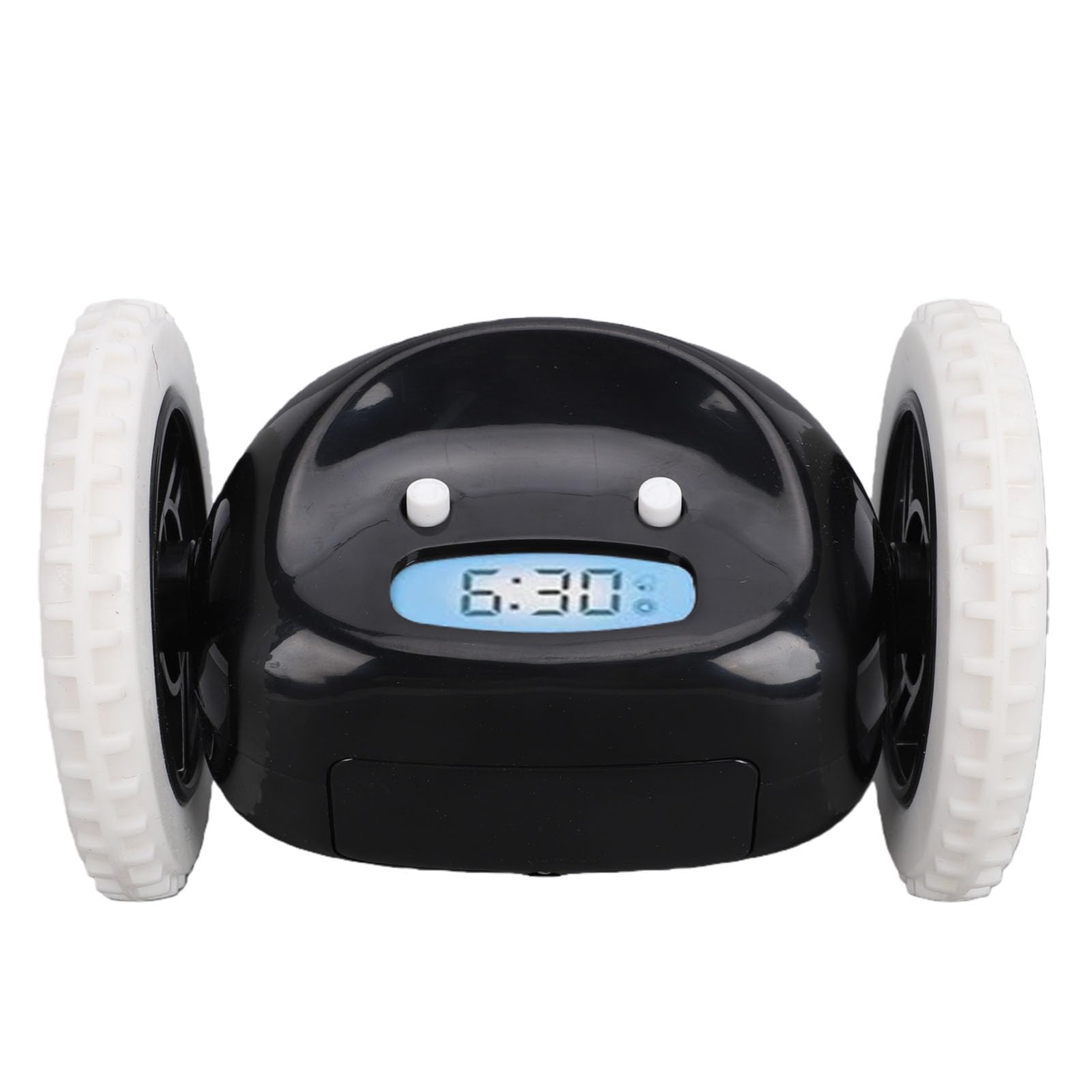 Dpofirs Alarm Clock on Wheels, Loud Rolling Alarm Clock with Run Away Function and 9-Min Snooze, Battery Powered for Heavy Sleepers and Deep Sleepers