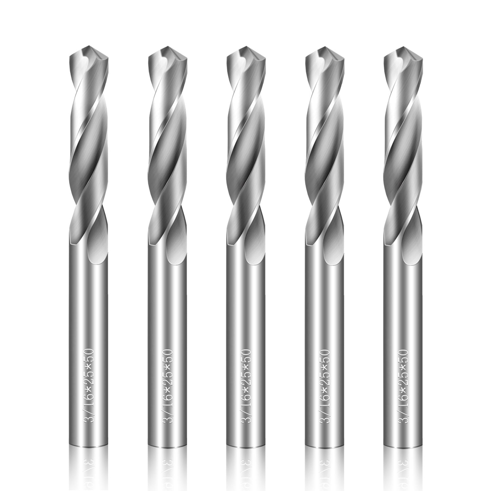 Solid Carbide Drill Bits - 5 Pcs for Metal -1