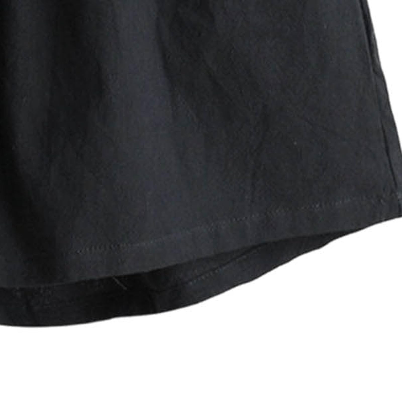 Shorts for Women Drawstring Elastic Waist Casual Bermuda Short Wide Leg Crop Pants Comfort Loungewear Beach Vacation — view 3