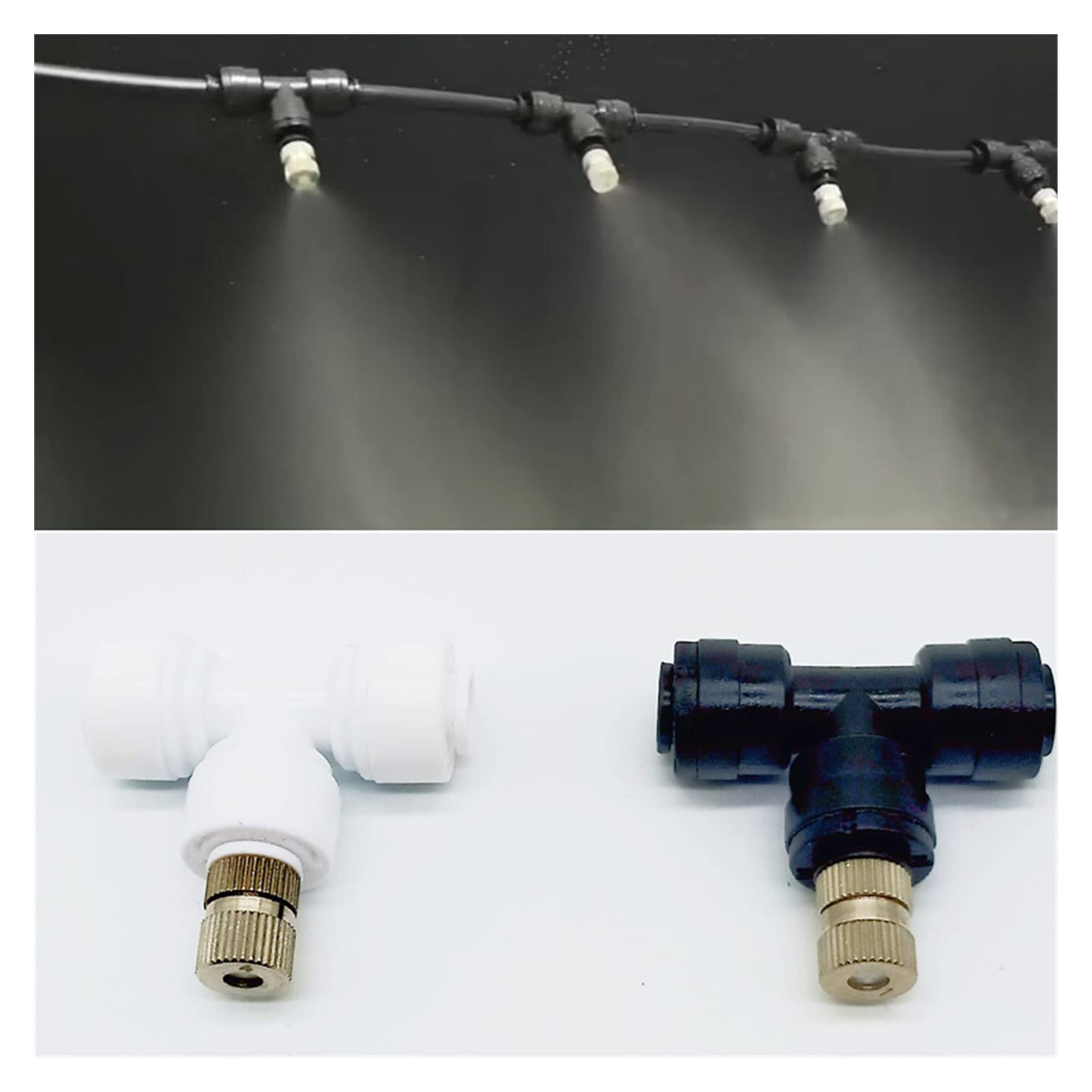 50 ugelli a goccia per irrigazione da giardino a bassa pressione con attacco rapido da 0,2-0,6 mm per nebulizzazione d'acqua per irrigazione da giardino in sistema di raffreddamento a nebulizzazione