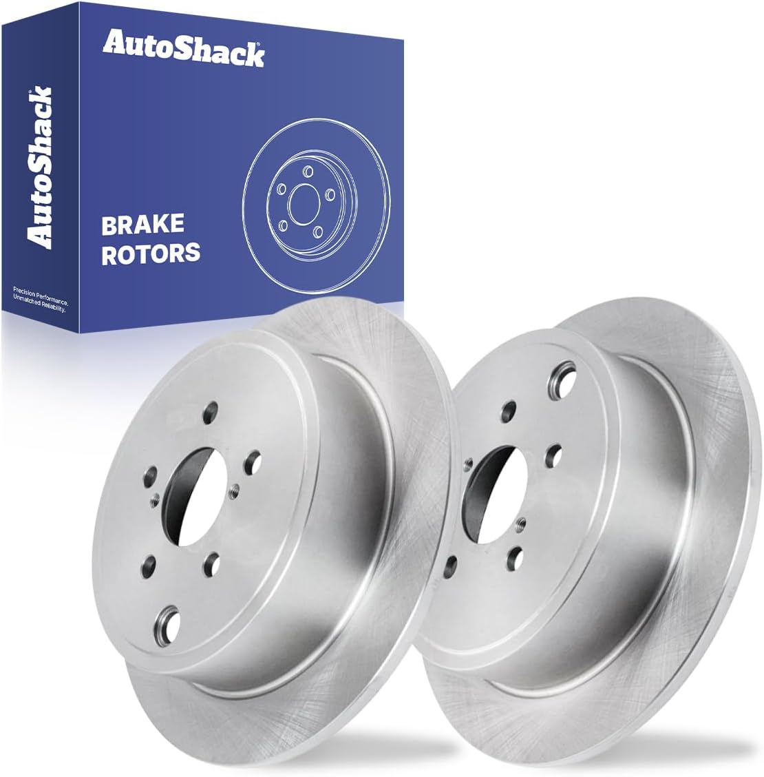 AutoShack Rear Solid Brake Rotors 2-PC Set Replacement for 2010-2014 Subaru Outback 2008-2014 Subaru Impreza 2013-2016 Scion FR-S 11.25" (285.8 mm)