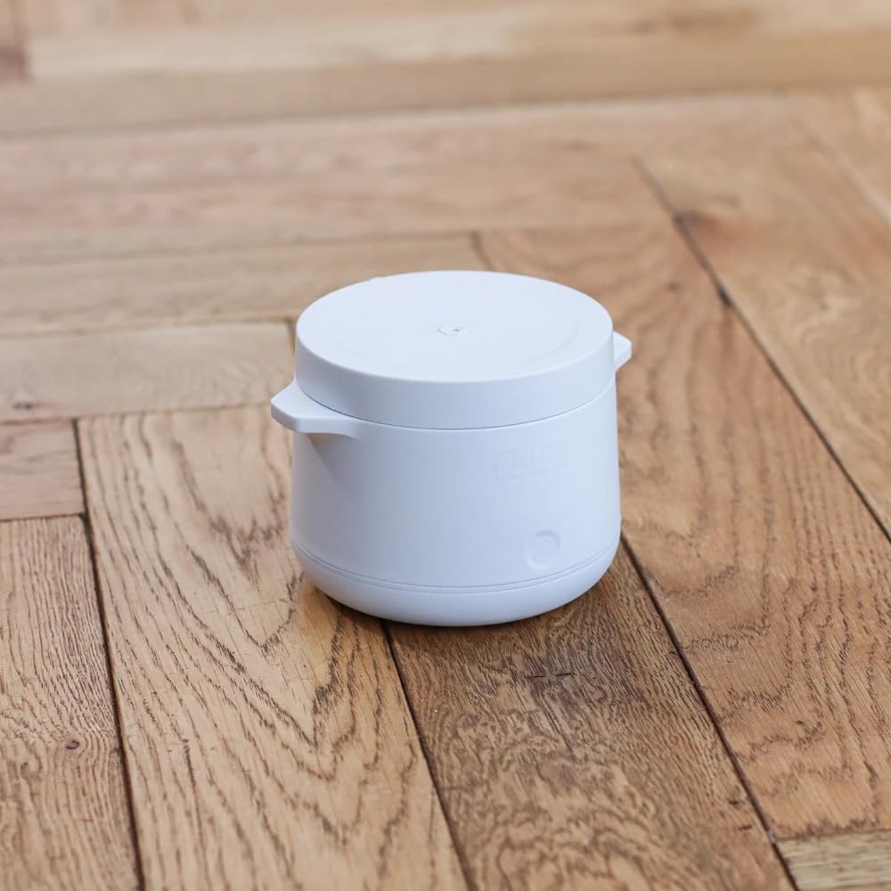 LIINI® 2.0 PRO Breiwärmer weiß – Akku Babybreiwärmer, 50W, 10'000 mAh, Erwärmen per Knopfdruck, IP66, auslaufsicher, Edelstahlplatte, BPA-frei, USB-C Aluminiumkabel