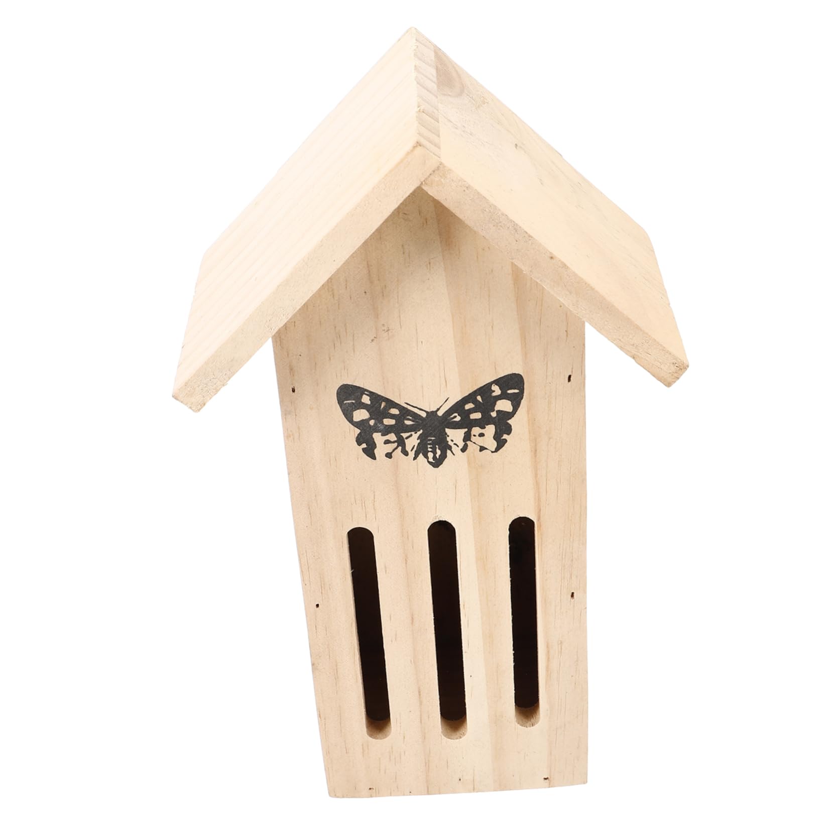 Happyyami 3stücke Holz Schmetterlingsfuttermittel Haus Wetterfestes Insektenhotel Für Garten Einladende Natürliche Holzstruktur Als Schmetterlingshabitat Und Dekoratives Element Im Freien