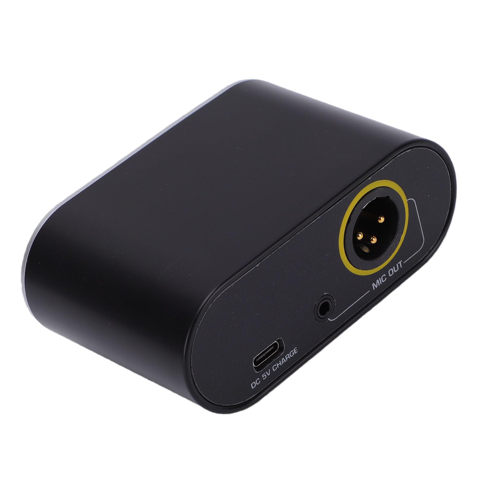 PUSOKEI Preamplificatore Microfonico Regolabile con Guadagno +28 DB, Ingresso a Doppio Canale per Microfoni Dinamici e a Condensatore, Alimentazione 48 V, Custodia in Alluminio Resistente