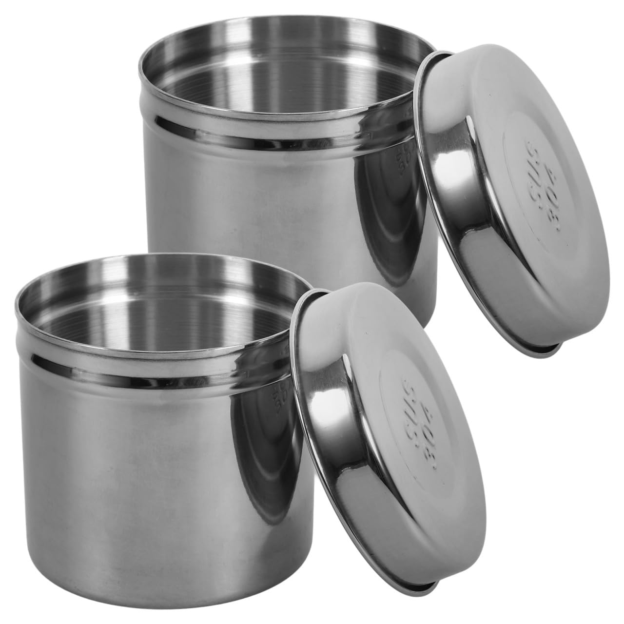 2Pcs Stainless Steel Jars Iodine Gauze Holder Iodophor Canisters, Home