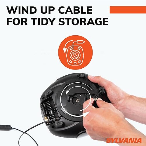 Miniatura 2 de Sylvania Inflador de neumáticos portátil rápido - Compresor de aire portátil rápido - Para neumáticos de automóviles, bicicletas y más - Dial