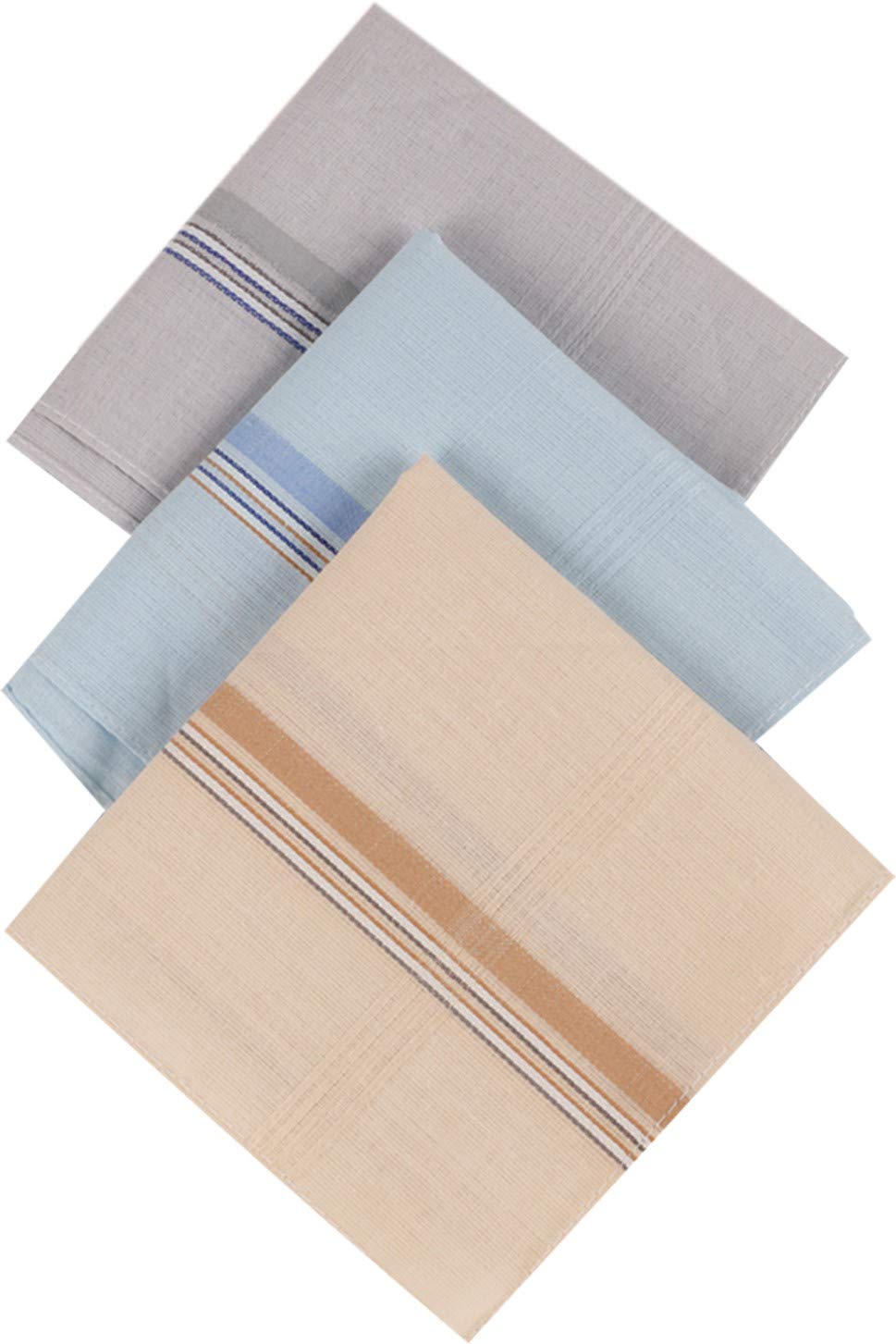 crossline Men's Cotton Handkerchiefs (Multicolor) Pack of 3-picture-10