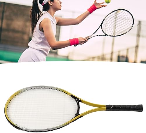 Miniatura 6 de Topyond Raqueta de tenis, raqueta para adultos para hombres y mujeres, aleación de aluminio ultraligera, raquetas de tenis para entrenamiento,