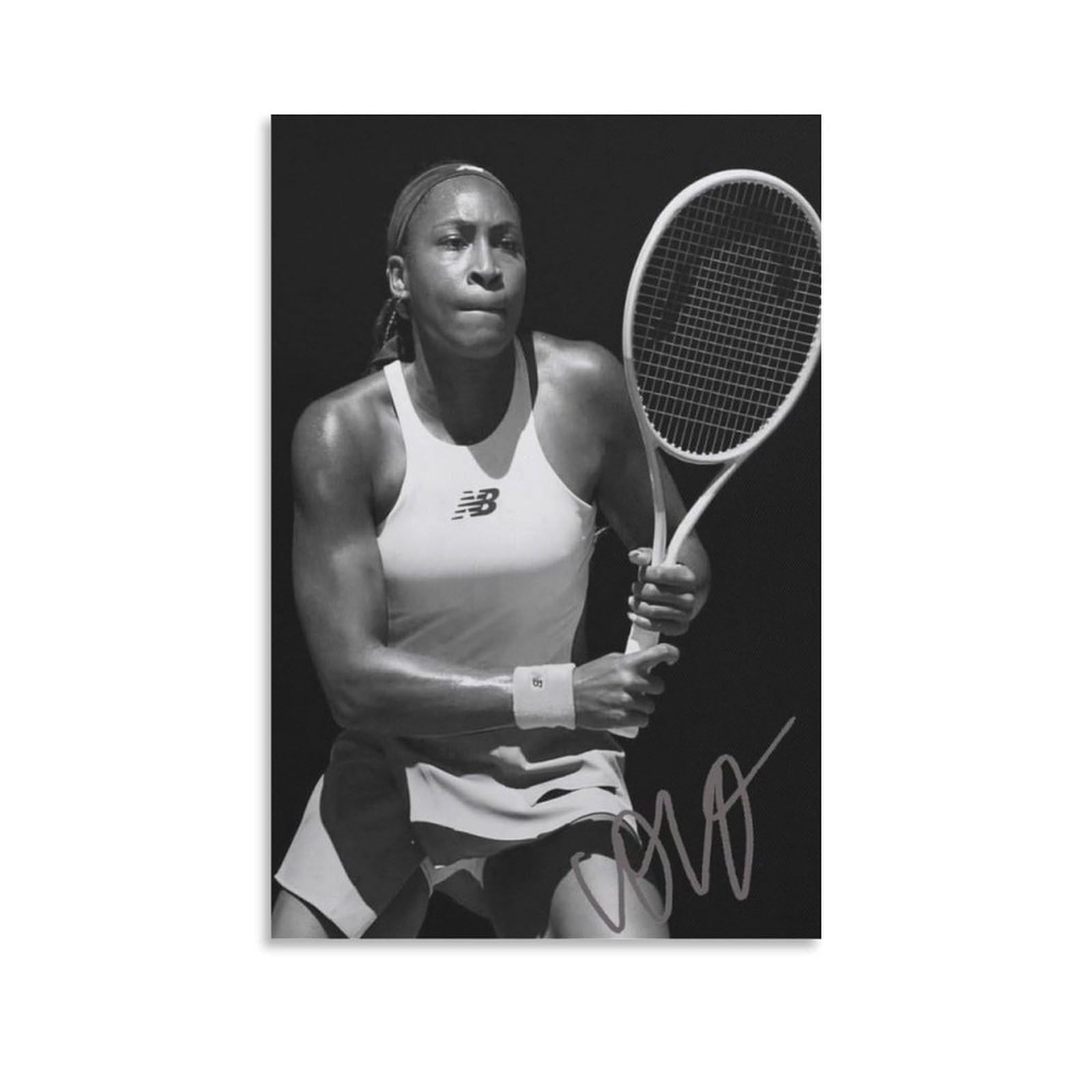 FCOIN Coco Gauff Canvas Poster Poster Painting Canvas Wall Art Living Room Posters Painting 08x12inch(20x30cm)