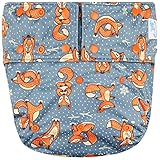 Happy Endings Teen/Adult Stain Resistant Snap Closure Reusable Cloth Diaper Incontinence - Yoga Foxes