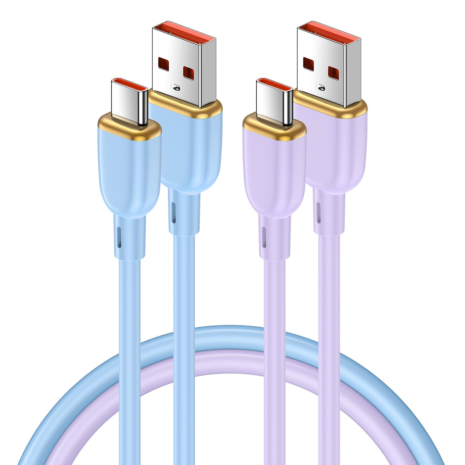 USB C Charger Cable Fast Charge, [2Pack 6FT] Type C Samsung Phone Charger Cable Lead Fast Charging for Samsung Galaxy S25 Plus S24 Ultra S23 FE S22 S21 S20 A16 A56 A13 A14 A22 A33 A34 A35 A53 A54 A55