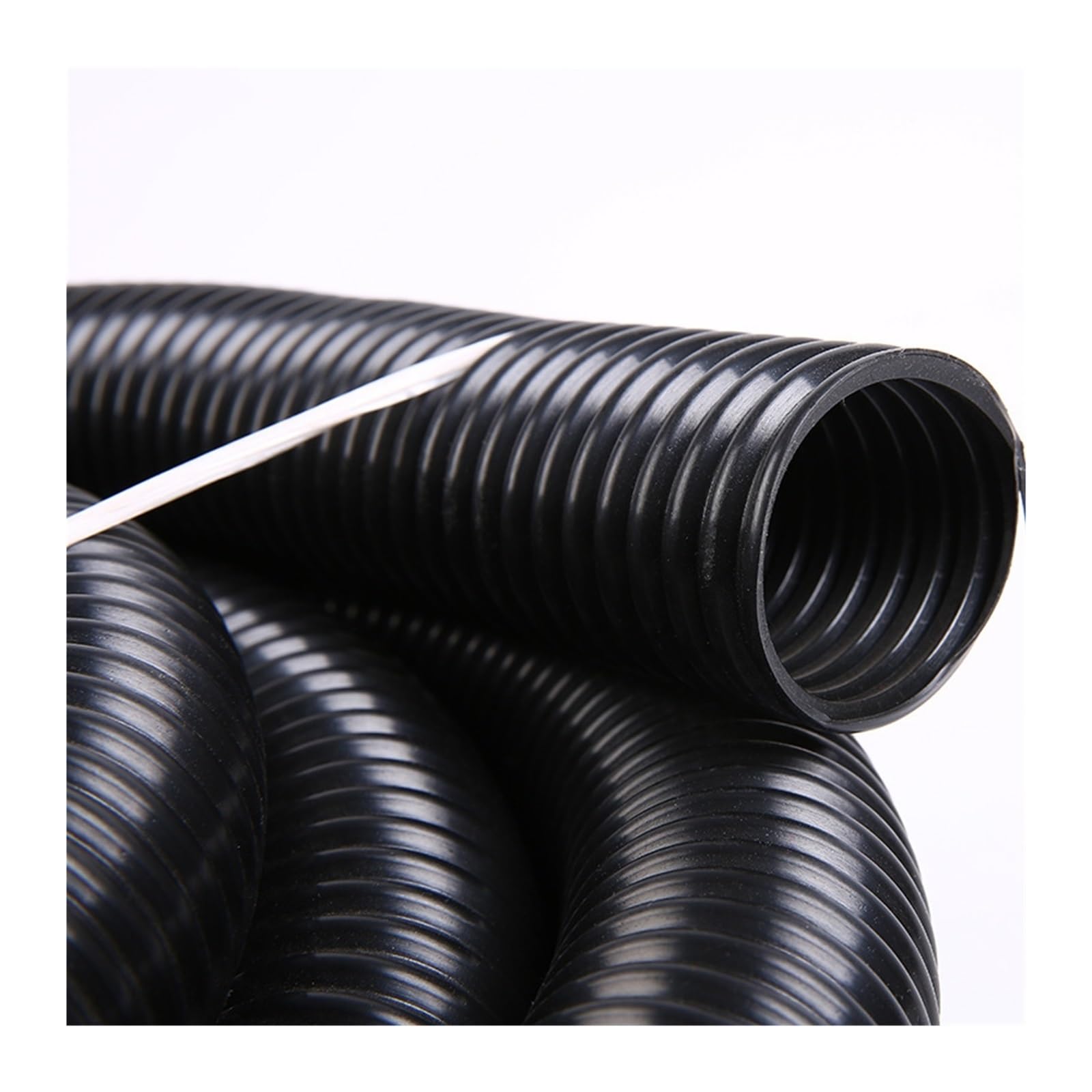 Tuyau fileté for aspirateur, intérieur 50mm, extérieur 58mm, pailles à soufflet d'usine, tuyau souple, accessoires de buse d'aspirateur (Color : Black-3 m)