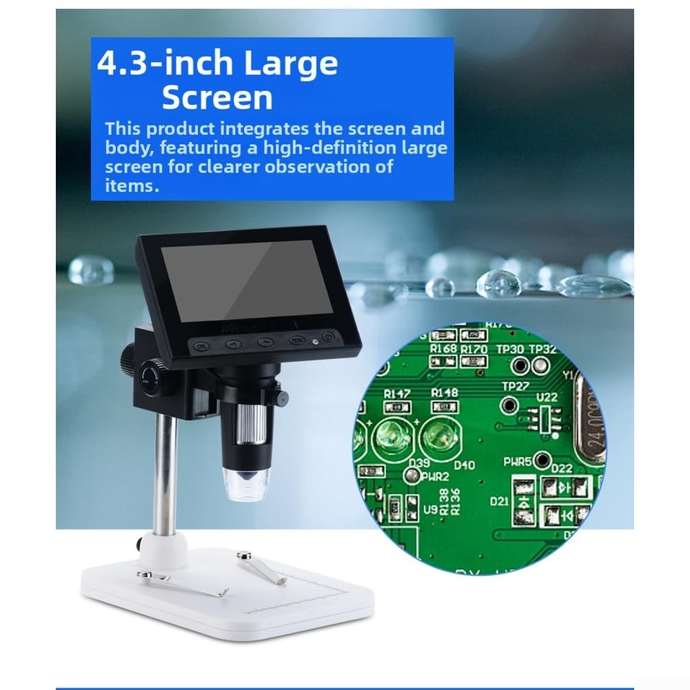 Microscope numérique LCD 4,3 pouces pour grossissement 1000x numérique